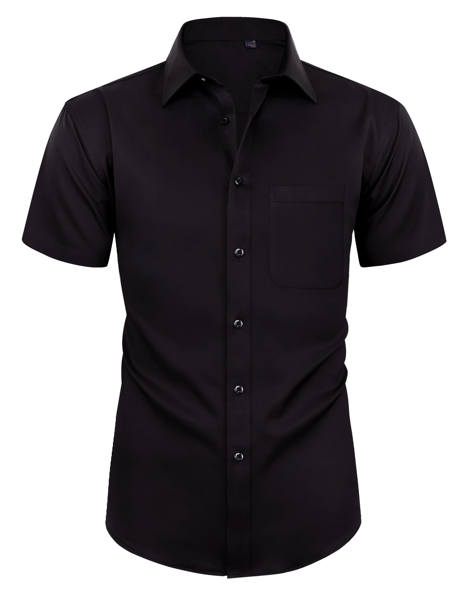Alimens & Gentle Short Sleeve Dress Shirts for Men Stretch Casual ...