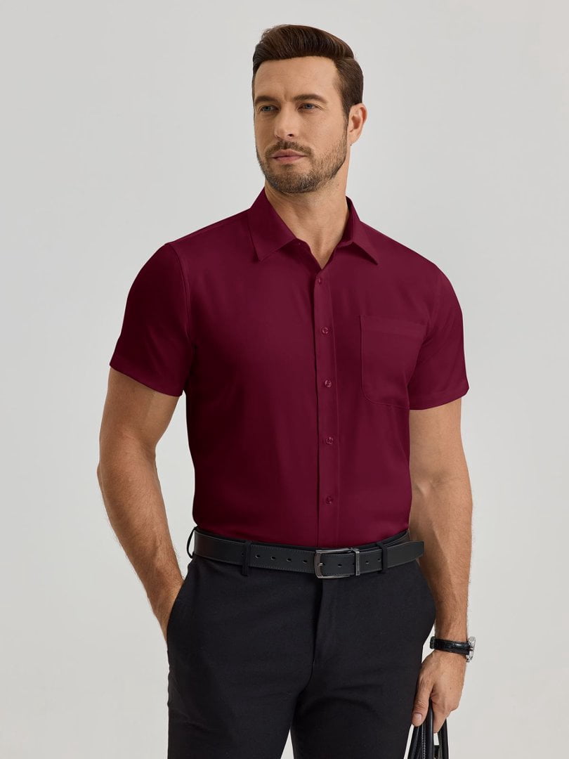 alimens and gentle dress shirts Amazon.com: Alimens & Gentle Mens Short Sleeve Dress Shirt Wrinkle Free Solid Casual Button Down Shirts for Summer Business Wedding,Black,S : Clothing, Shoes & Jewelry