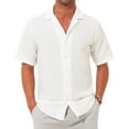 thumbnail image 1 of sogami Short Sleeve Seersucker Shirts for Men Casual Button Down Shirt, 1 of 5