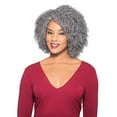 thumbnail image 1 of Alina Wig Color 1B - Foxy Silver Wigs 14" Shoulder Length Tight Curls Human Hair African American Womens Lightweight Average Cap, 1 of 3