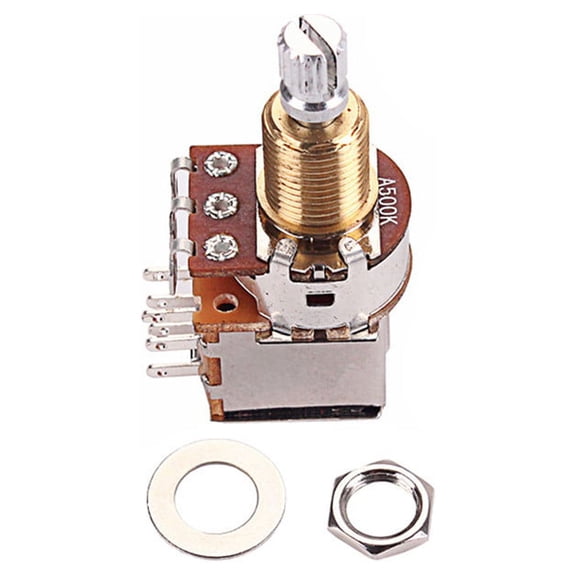 Alincov Push-Push DPDT B500K Switching Pot Potentiometer. 28mm Long Shaft POT12