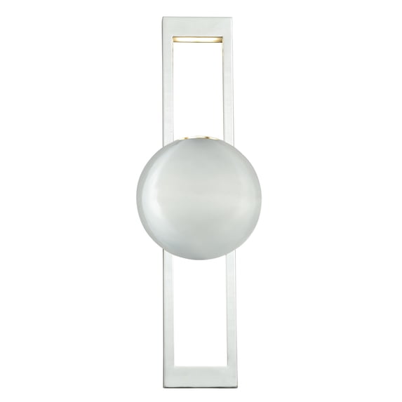 Aline 1 Light LED Polished Nickel Contemporary Flush Wall Sconce