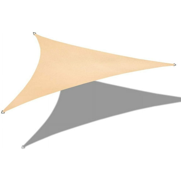 Alion Home 12' x 12'x 12' Triangle Waterproof Woven Sun Shade Sail in Vibrant Colors (Beige)