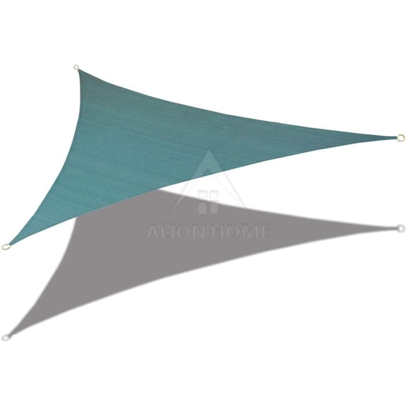 Alion Home 12' x 12'x 12' Triangle Waterproof Woven Sun Shade Sail in Vibrant Colors (Forest Green)