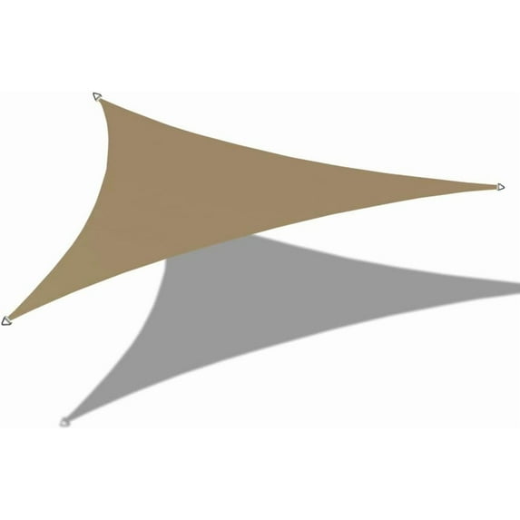 Alion Home 16'5'' x 16'5''x 16'5'' Triangle Waterproof Woven Sun Shade Sail in Vibrant Colors (Muddy Water)