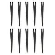 KHBUAB 100-Pack Plastic Garden Ground Stakes for Hose Support and Plant Fixing, Strong Gardening Rods
