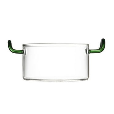 Alipis 1pc Clear Glass Fruit and Salad Bowl with Handle Multifunctional Mixing Bowl