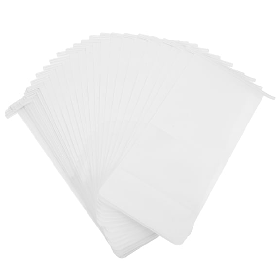 KHBUAB Fried Snack Paper Bags Kraft 50Pcs 11.0x5.1x3.9In