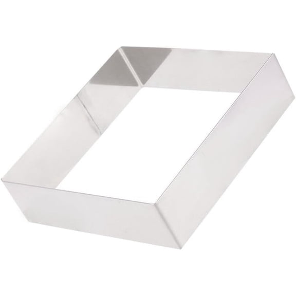 Alipis Cake Square Ring Square Mousse Mold Mousse Cutter Stainless Steel Cake Ring Cake Mold Metal Pastry Mould Dessert Ring Baking Tool for Home Kitchen Diy Pastry (silver 10 Inch)