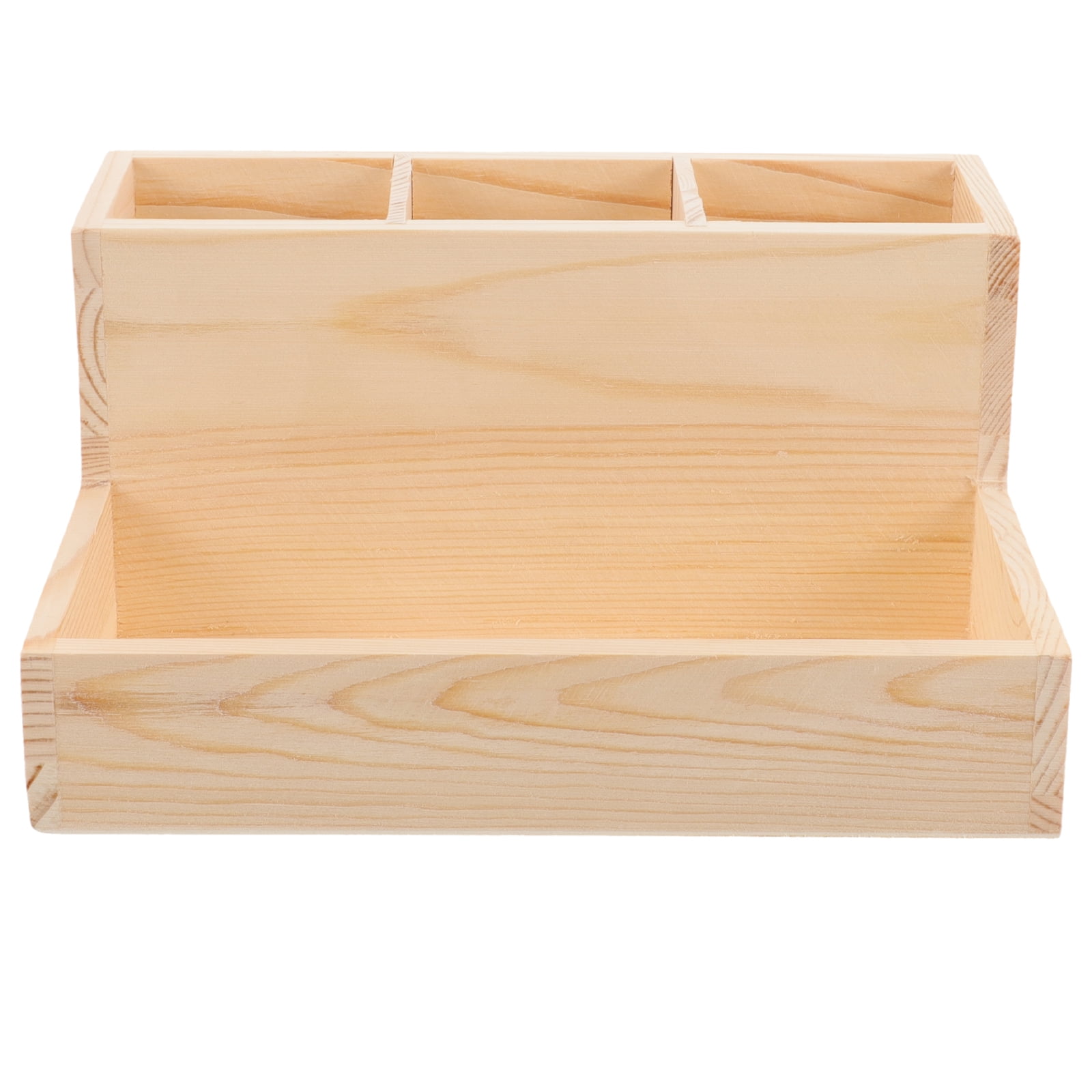 Alipis Desk Makeup Organizer Wooden Cosmetic Organizer Nail Brush