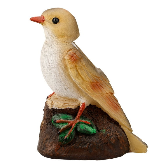 Alipis Solar Powered Garden Resin Bird Statue Garden Outdoor Patio Ornament Solar Light Decor
