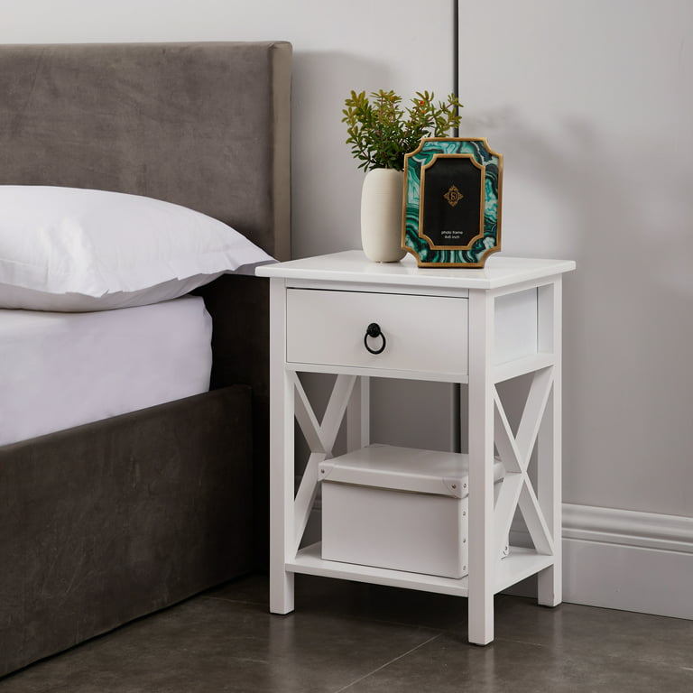 Alisa Night Stand Bedside Table Side Tables Bedroom Wooden Night Stands Bed  Side Table/Night Stand Small Nightstand with Drawer