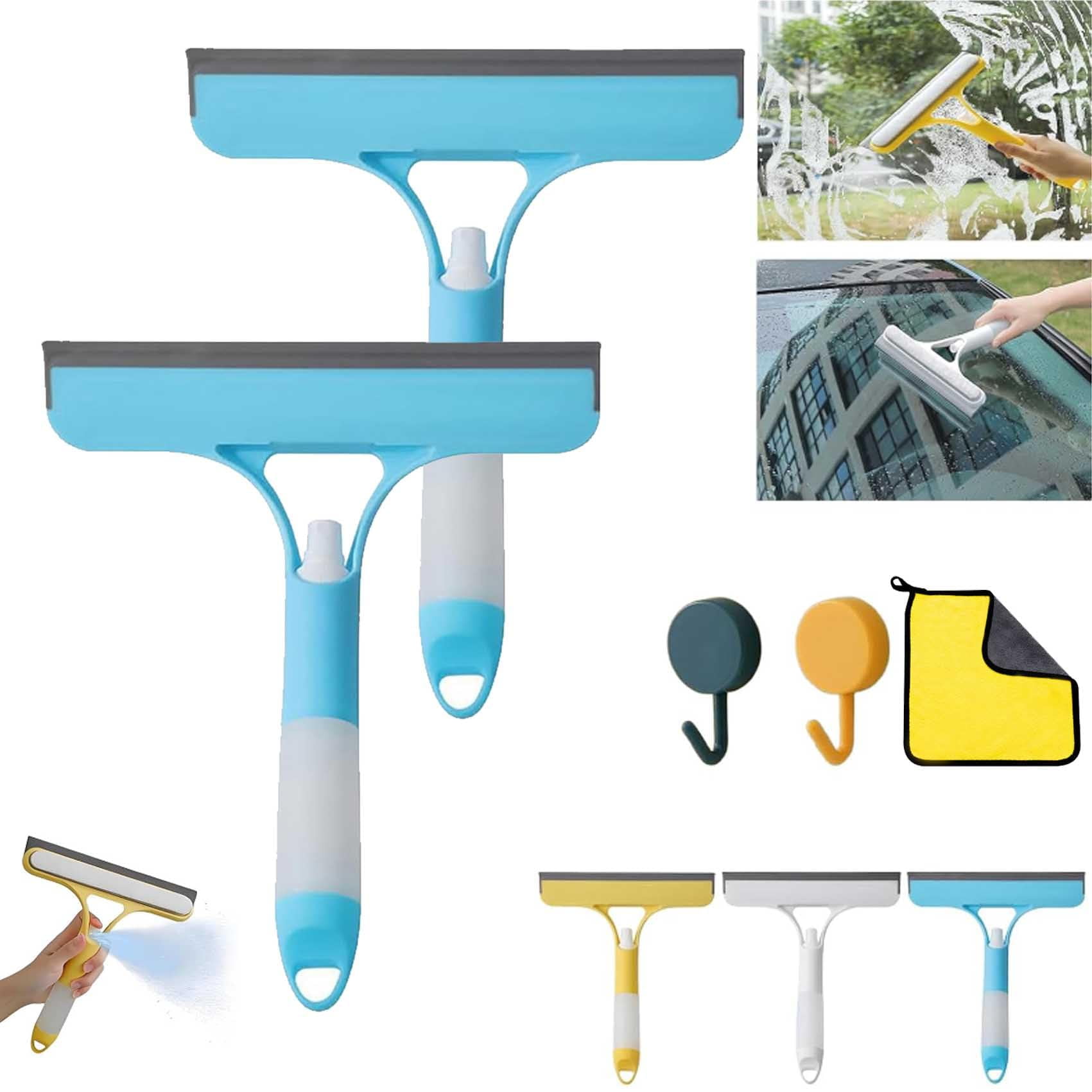 Silicone Window Squeegee Kit - Streak-Free Glass Cleaner For Shower, Mirror, Car Windows