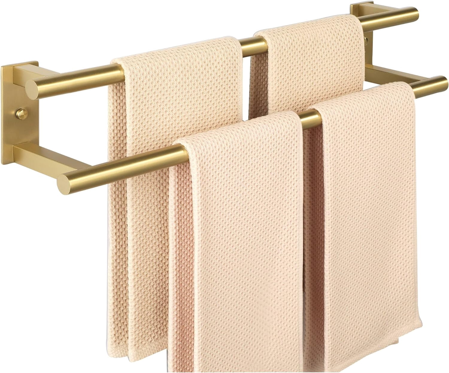 Alise Bathroom Double Towel Bar, 24 Inch Wall Mount Towel Holder, Towel ...