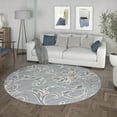 thumbnail image 1 of Alise Rugs Carrington Transitional Floral & Botanical Indoor Area Rug Grey 7'10'' Round Floral & Botanical 8' Round Indoor Living Room,Bedroom,Dining, 1 of 5