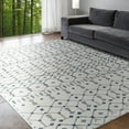 thumbnail image 1 of Alise Rugs Carrington Transitional Geometric Indoor Area Rug Cream 7'6'' x 9'10'' 8' x 10' Living Room,Dining Room,Bedroom Navy Runner, 1 of 5