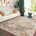 thumbnail image 1 of Alise Rugs Chesney Bohemian & Eclectic Floral Indoor Area Rug Multi/Light Red - 6'7'' x 9'3'', 1 of 5