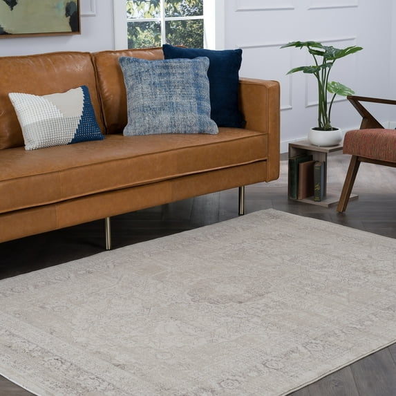 Alise Rugs Essence Shabby Chic Oriental Indoor Area Rug Blue 9'3'' x 12'6'' 9' x 12' Indoor Kitchen, Living Room, Dining Room