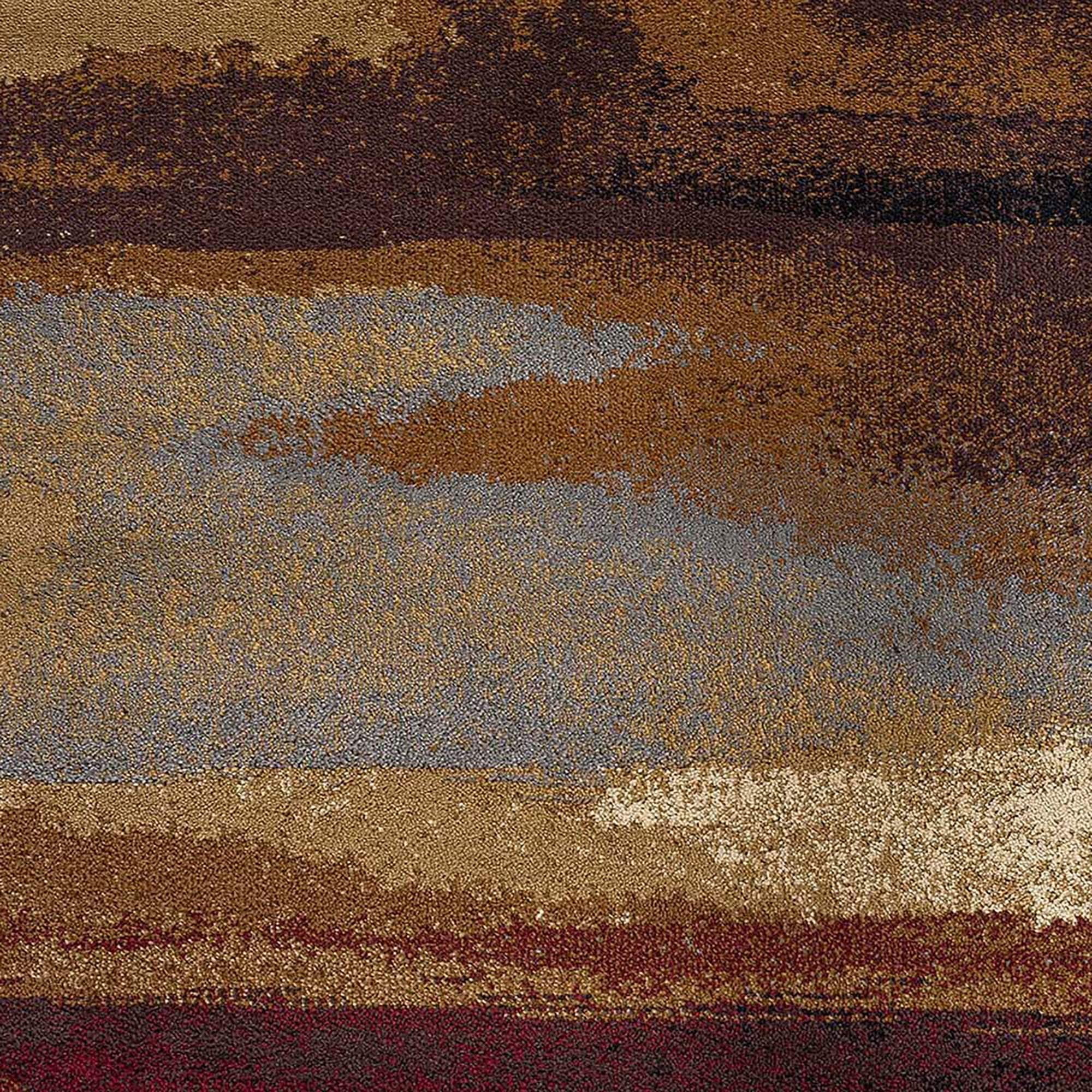 Abstract Multicolor Brushstroke Rectangular Area Rug 3' x 2'