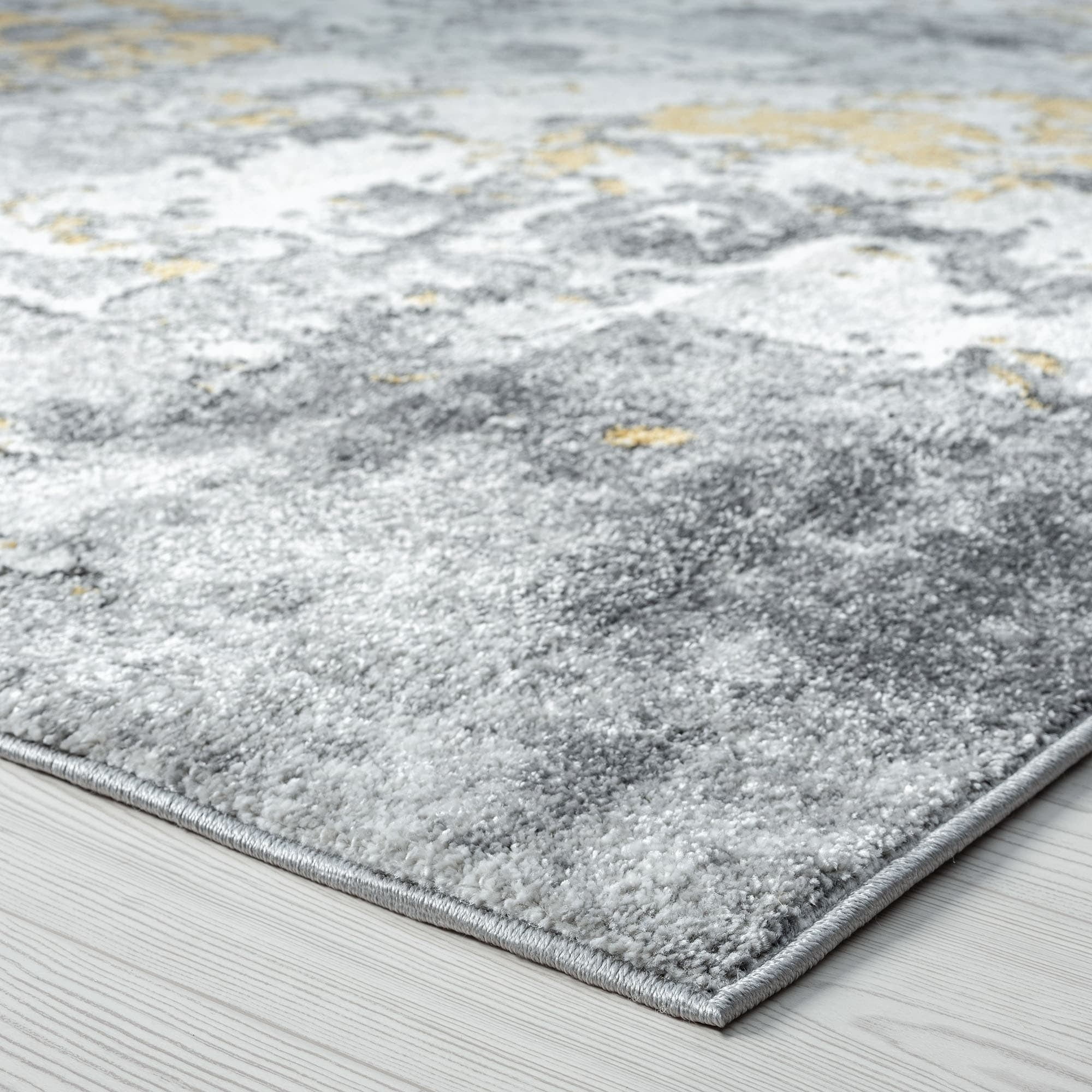 Alise Rugs Jayde Modern & Contemporary Abstract Indoor Area Rug Gold ...