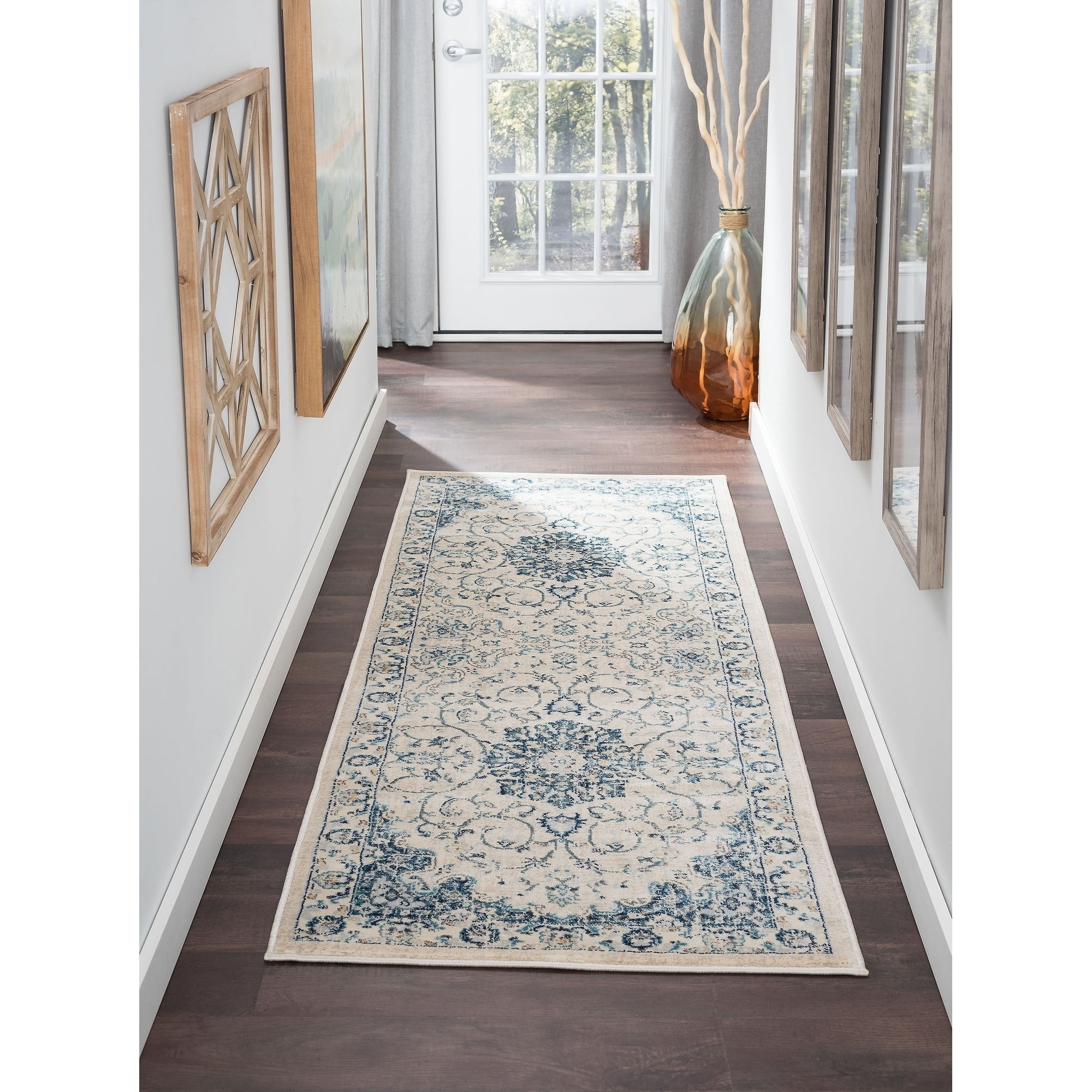 Alise Rugs Jordana Traditional Medallion Indoor Area Rug Cream Gold