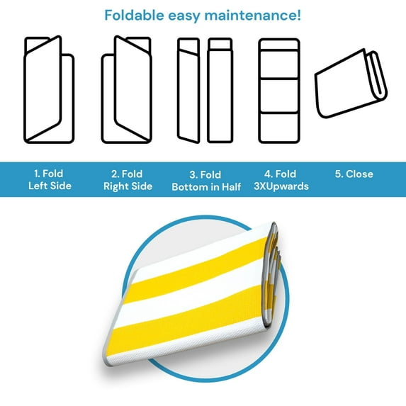 Alise Rugs Lalune Beach Stripe Indoor/Outdoor Area Rug Yellow/White - 8'11'' x 11'10''