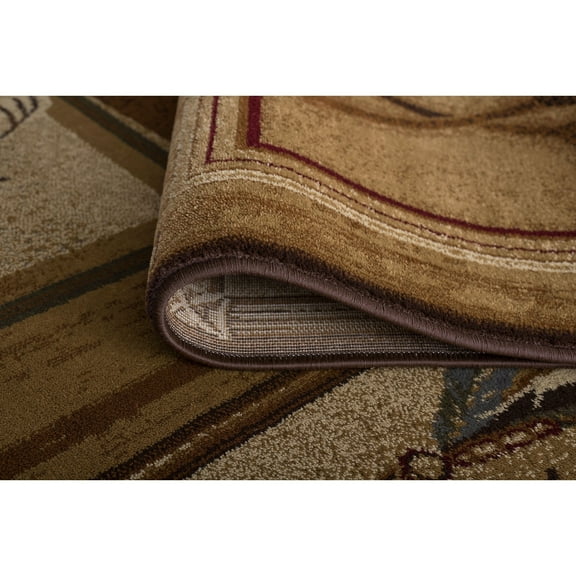 Alise Rugs Natural Lodge Novelty Graphic Indoor Area Rug 7'10 x 10'3 8' x 10' Living Room, Bedroom, Dining Room Rectangle