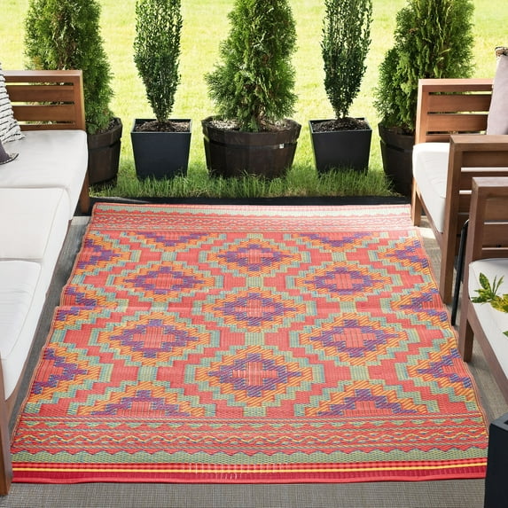 Alise Rugs Sundown Moroccan Abstract Indoor/Outdoor Area Rug 8'11'' x 11'10'' - Multi-Color