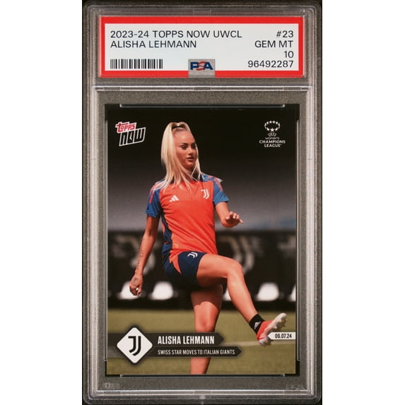 Alisha Lehmann 2023-24 Topps Now Swiss Star Champions League #23 PSA 10 Gem Mint