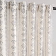 thumbnail image 1 of Alishomtll Boho Farmhouse Curtains Linen Light Filtering Grey Geometric Striped Window Drapes ,52"x63", 2 Panels, 1 of 10