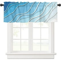Blue Sky Clouds Flowers Window Curtain Living Room Kitchen Cabinet Tie ...