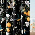 thumbnail image 1 of Alishomtll Floral Lemon Hummingbird Blackout Curtains Room Darkening Grommet Window Drapes for Living Room , 52" x63", ,Set of 2 Panels,Black, 1 of 10