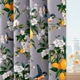 thumbnail image 1 of Alishomtll Floral Lemon Hummingbird Blackout Curtains Room Darkening Grommet Window Drapes for Living Room , 52"x63", ,Set of 2 Panels,Grey, 1 of 10