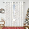 thumbnail image 1 of Alishomtll Gold Snowflake Foil Print Christmas Blackout Curtains, Christmas Grommet Window Curtains Drapes, 104" x 84", White, 1 of 7