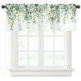 thumbnail image 1 of Alishomtll Green Valance Curtains for Living Room Bedroom Kitchen Windows Watercolor Floral Print ,52 x 18 inch,Rod Pocket, 1 of 9