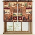 thumbnail image 1 of Alishomtll Kitchen Curtains Farmhouse Rustic Country Bear Moose Deer Window Tiers Curtain 36 Inches,Rod Pocket, 1 of 9
