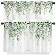 thumbnail image 1 of Alishomtll Kitchen Curtains and Valances Sets Green Floral Print Kitchen Curtains 3 Piece Set 36 Inches Long,Rod Pocket, 1 of 8