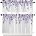 thumbnail image 2 of Easter Kitchen Curtains 3-Piece Set - Spring Bunny Chick Pattern, Rod Pocket Valance & Tier Curtains, 36 Inch 2 of 4