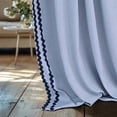 thumbnail image 1 of Alishomtll Blue Scalloped Rod Pocket Back Tab Blackout Curtains for Bedroom ,52"x 63",Pack of 2, 1 of 10