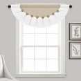 thumbnail image 1 of Alishomtll Linen Valance Farmhouse Boho Button Kitchen Curtains ,Rod Pocket,18"L x 52"W, Linen White, 1 of 10