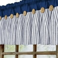 thumbnail image 1 of Alishomtll Modern Blue Stripes Bohemian Rod Pocket Light Filtering Kitchen Valances, 52" x 18", 1 of 14