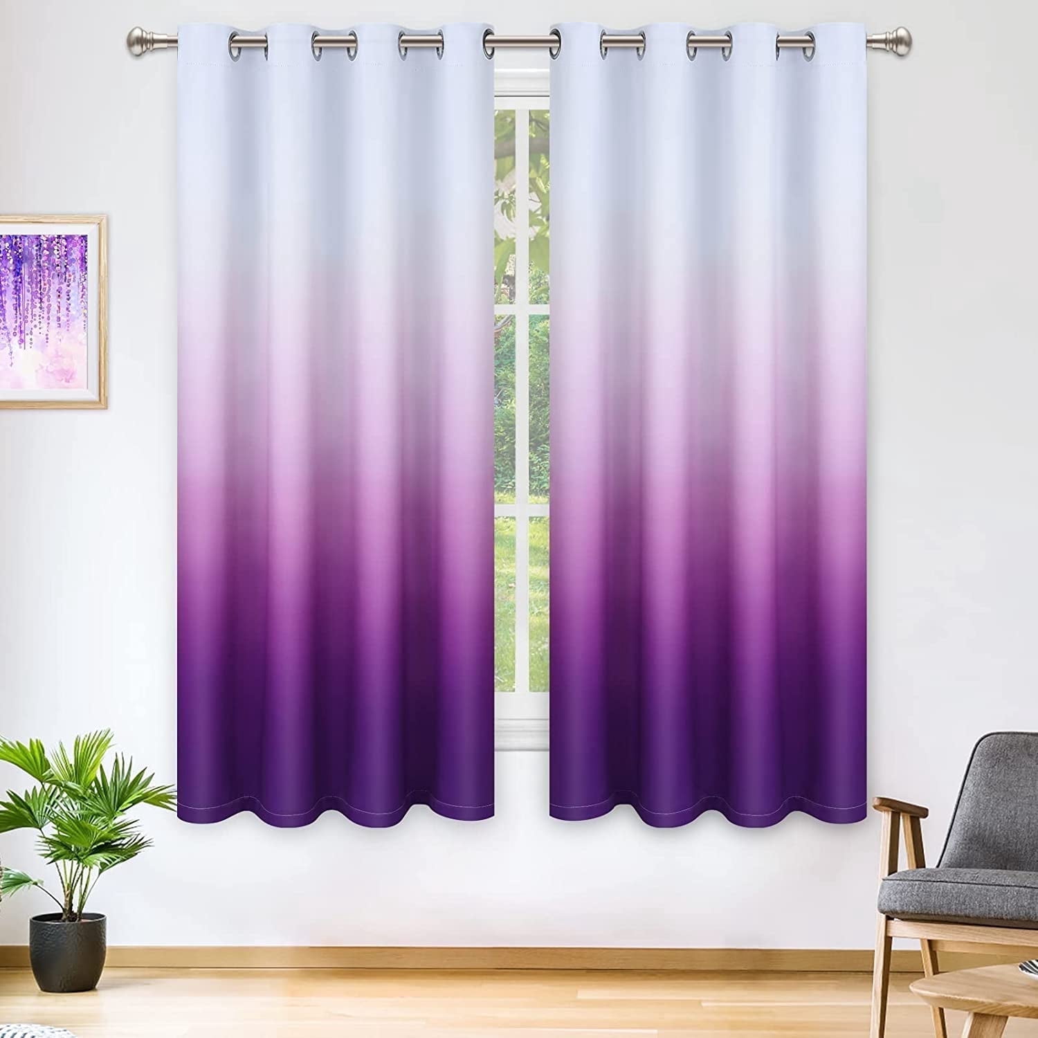 Purple Black Out Curtains