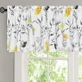 thumbnail image 1 of Alishomtll Valance Curtains Flower Print Window Curtain Valance Rod Pocket, Yellow ,52W" x 18L", 1 of 6