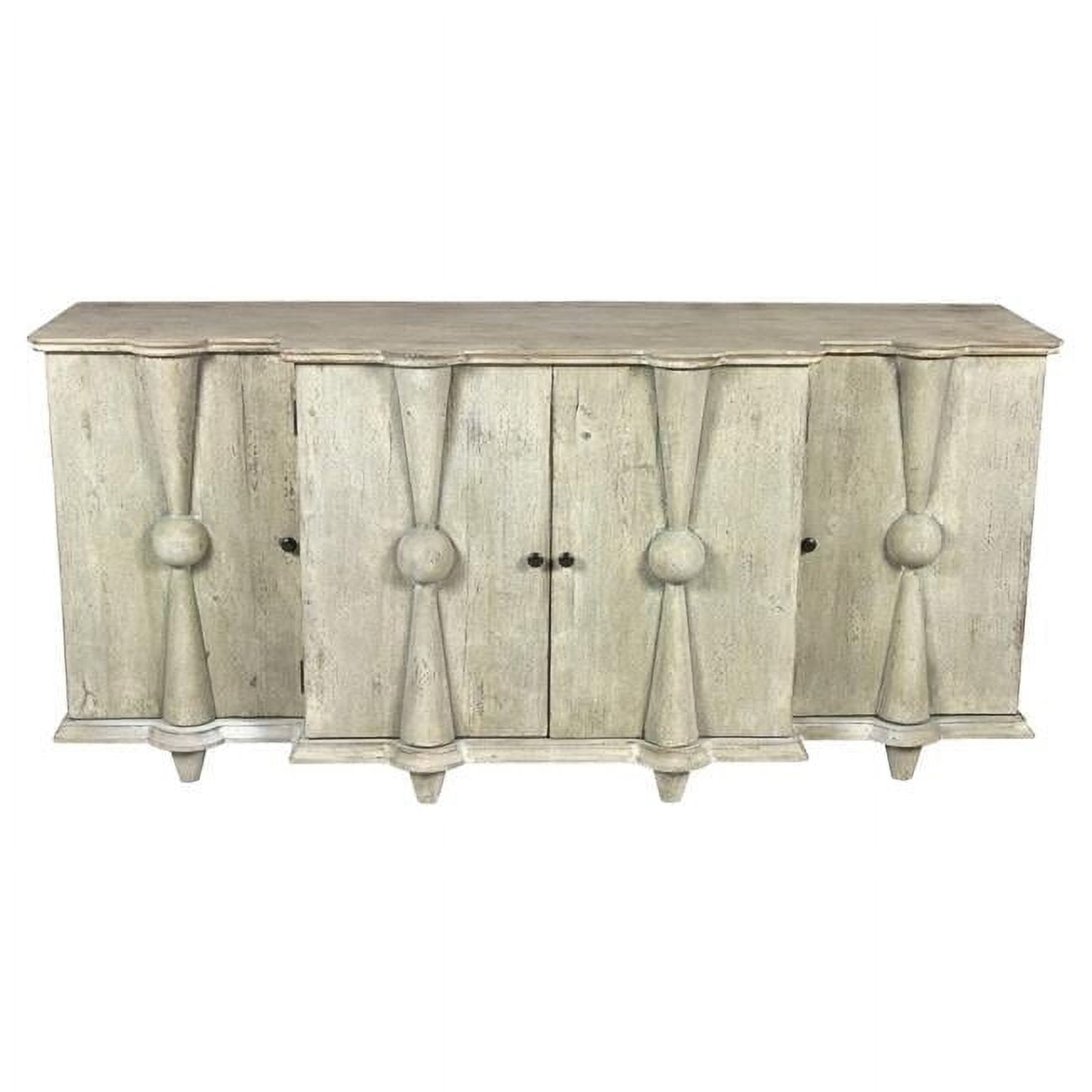 Aliso Talia White Wash Reclaimed Pine 4-Door Sideboard