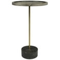 thumbnail image 1 of Aliso Tipton Solid Wood End Table with Steel and Marble Base in Brown - 26", 1 of 4