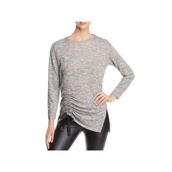 Alison Andrews Ruched Drawstring Top (Gray, XL)