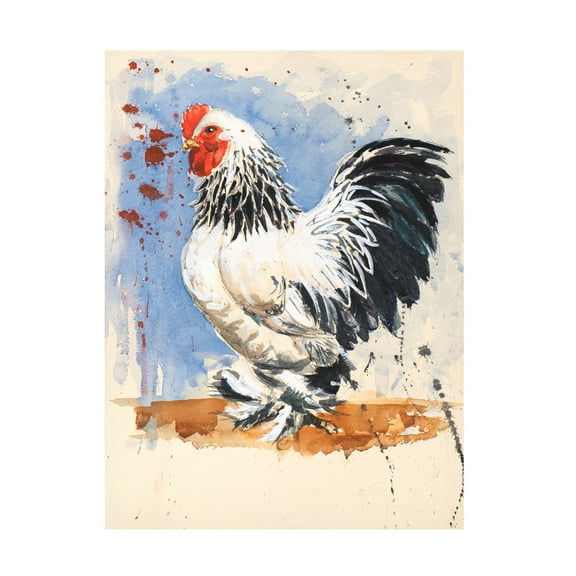 Alison Cooper 'Brahma Bantam Cockerel, 2020' Canvas Art - 14 x 19 Inches