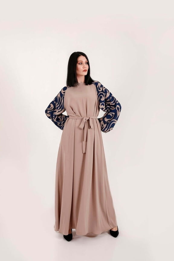 Alissa Maxi Dress-Abaya with Long Sleeve