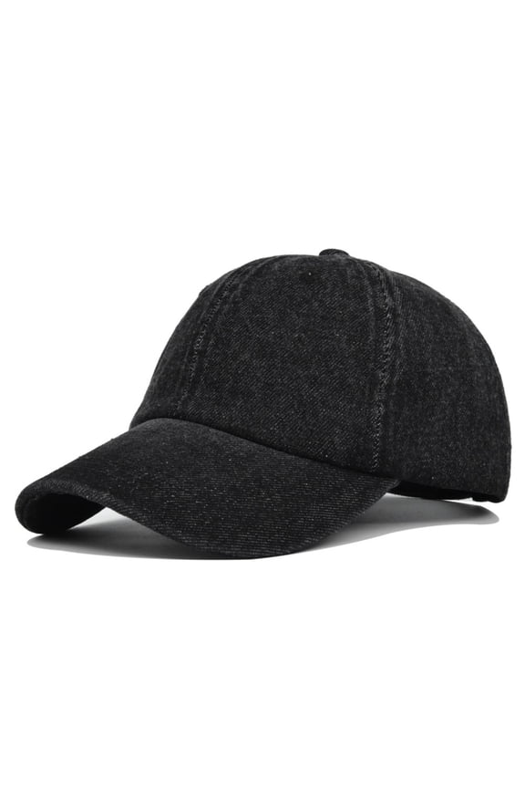 Baseball Cap Trucker Hat Mens And Womens Denim Retro Washed And Old Destroyed Peaked Cap Solid Color Baseball Cap Sun Hats Visor Hats Black One Size