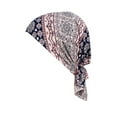 thumbnail image 1 of Alitao Beanie Hair Bonnet for Sleeping Women India Muslim Elastic Turban Print Cotton Hat Head Scarf Wrap Shower Cap Hats for Women H One Size, 1 of 2